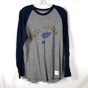 St Louis Blues L Retro Brand Long Sleeve Raglan NHL